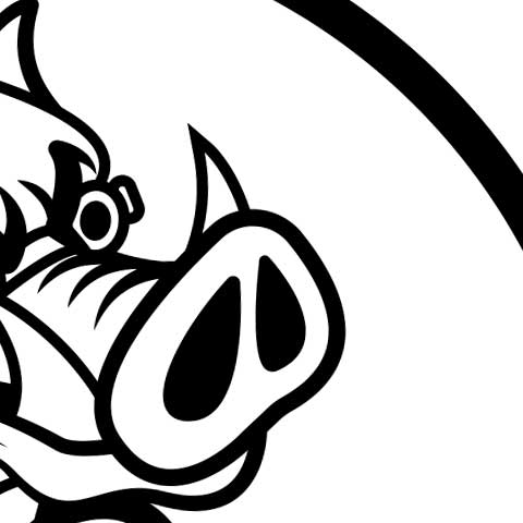 Air Soft Ball - Soldier Hog Mascott - Black