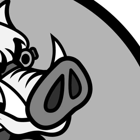 Air Soft Ball - Soldier Hog Mascott - Gray