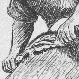 Hand sketch - Hero on a quest