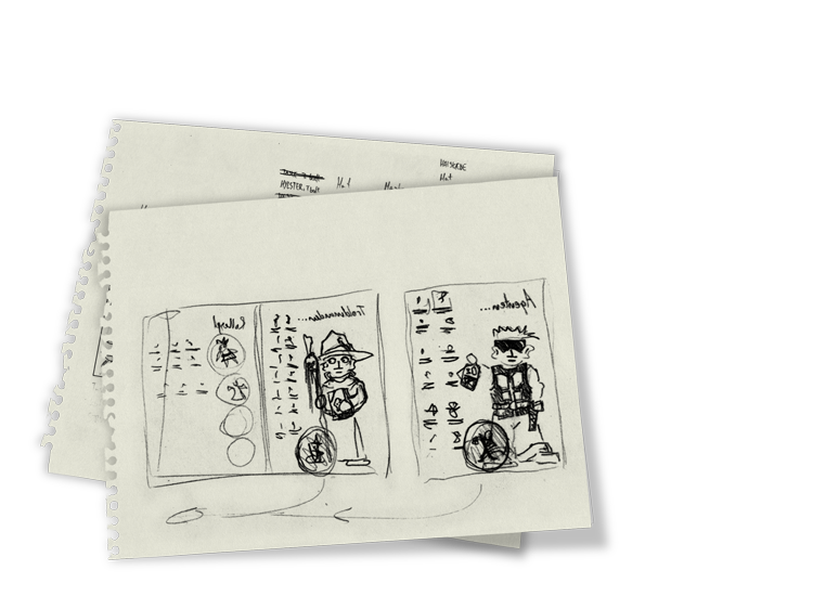 Sketch MockUp the 'Cool Boys' catalouge